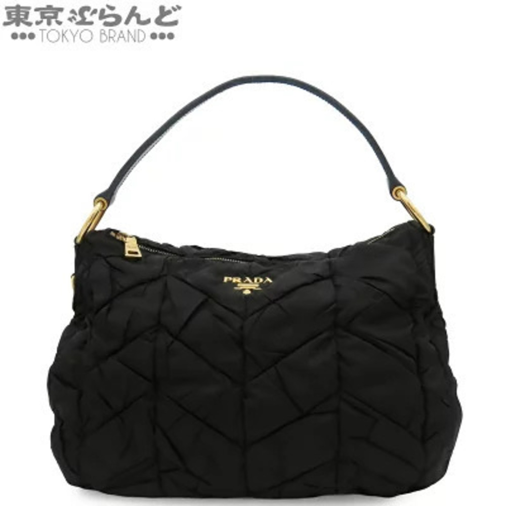 Prada Hobo Bag Leather Black